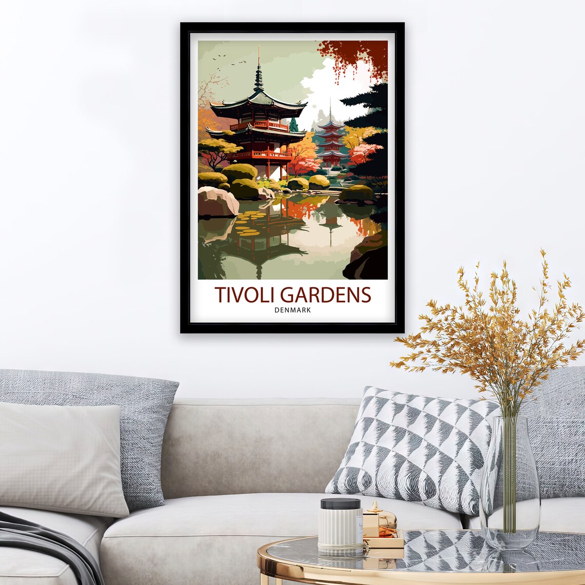 Tivoli Gardens Travel Poster, Denmark Wall Decor - Image 2