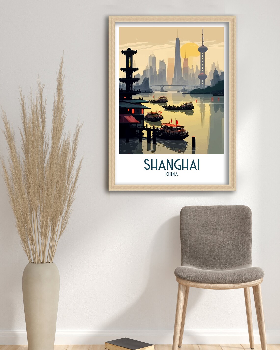 Shanghai China Travel Poster, Asia Wall Art - Image 3