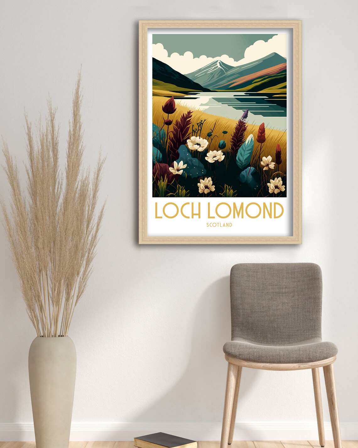 Loch Lomond Travel Print Scotland Loch Lomond Print Travel Poster Scotland Print Wall Art National Park Scottish Highlands - Image 3