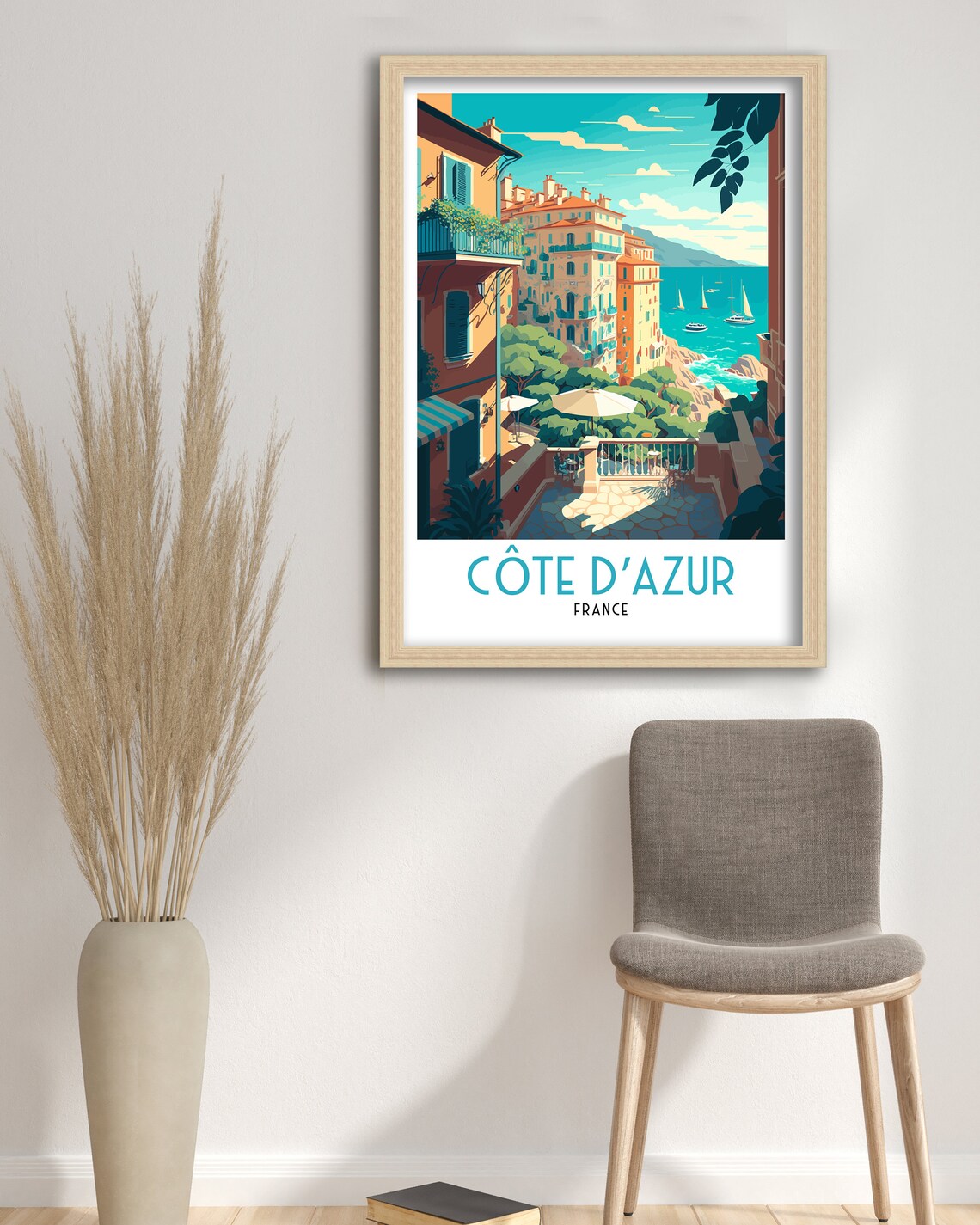 Cote D'Azur Travel Poster, Marseille French Riviera - Image 3