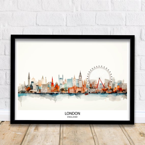 London England Travel Poster, UK Travel Decor
