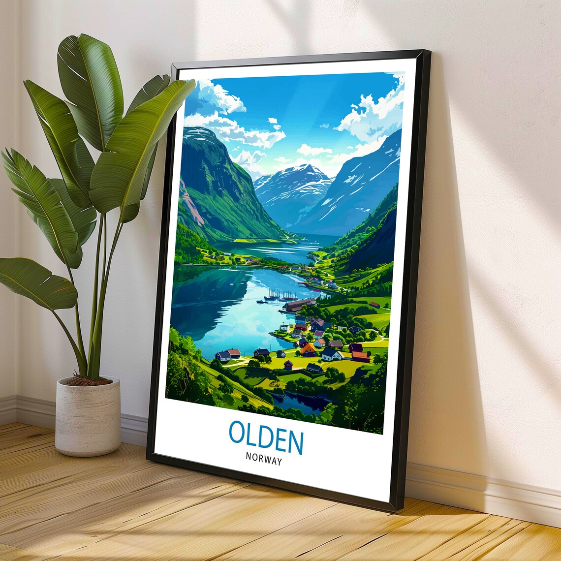 Olden Norway Travel Poster, Europe Wall Decor - Image 3