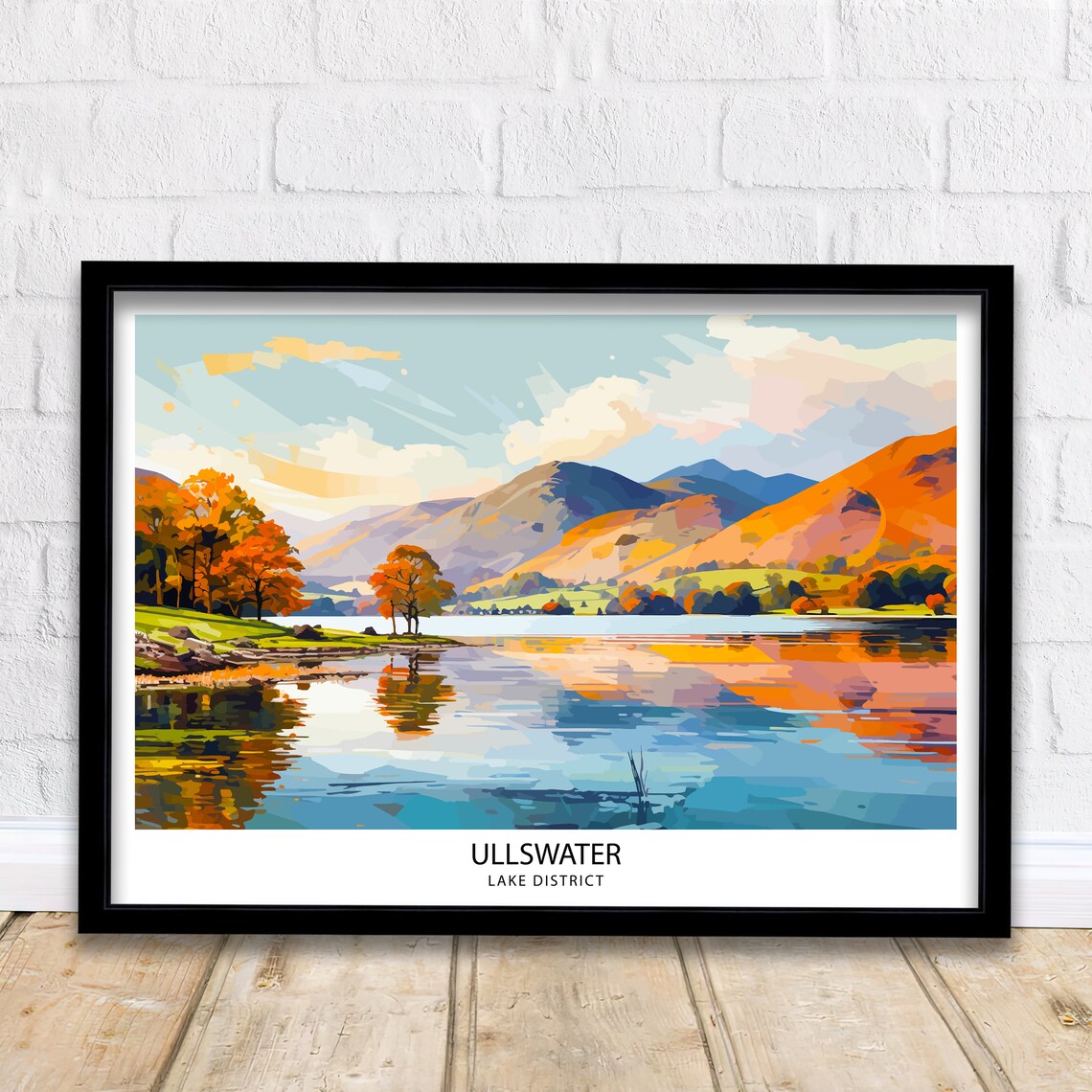 Ullswater Travel Poster, Lake District Wall Decor