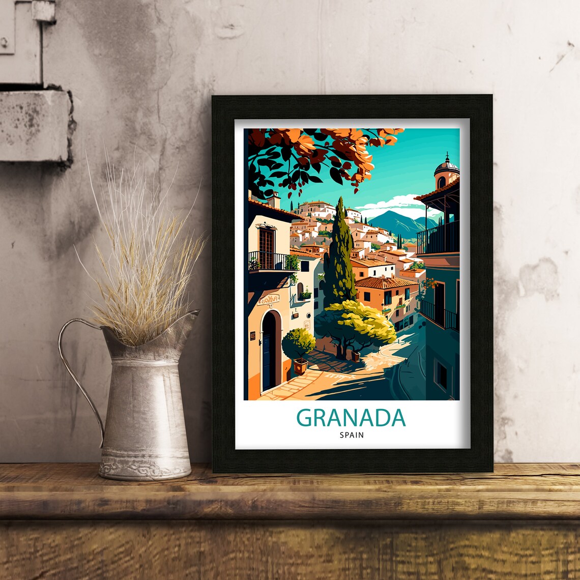 Granada Spain Travel Poster, Europe Wall Art - Image 3