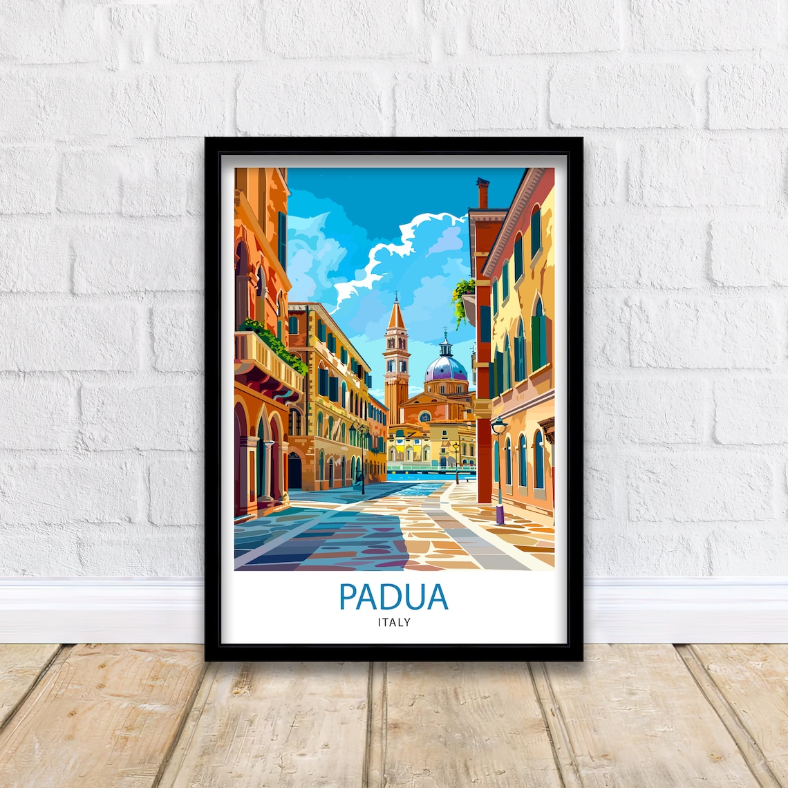 Padua Italy Travel Poster, Europe Wall Decor