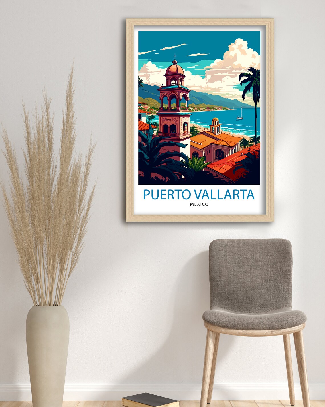 Puerto Vallarta Travel Poster, Latin America Decor - Image 3