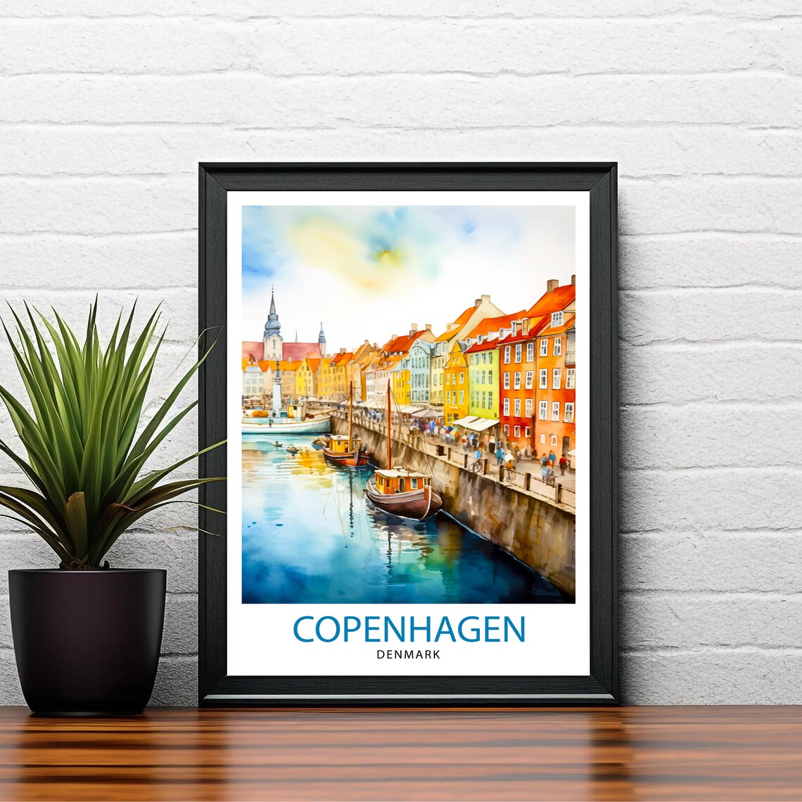 Copenhagen Denmark Travel Poster, Home Decor - Image 2