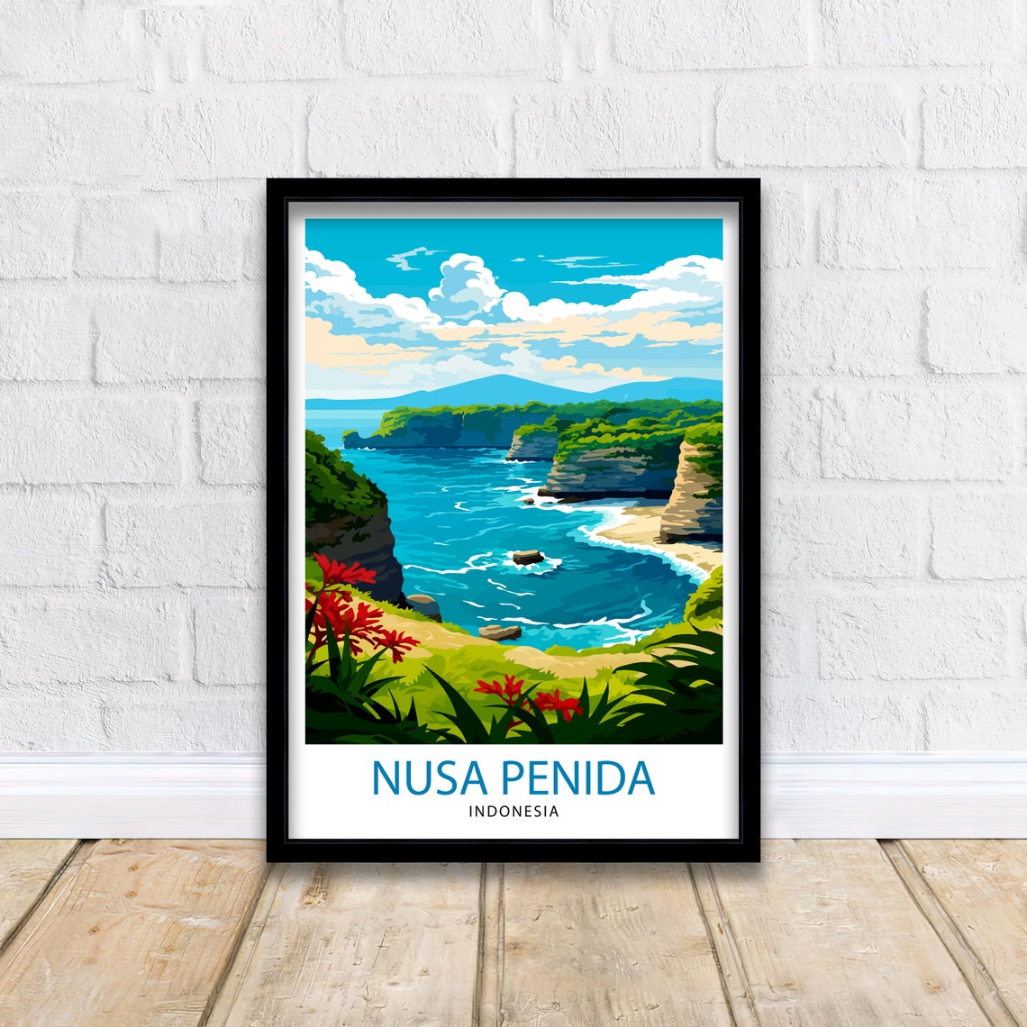 Nusa Penida Indonesia Travel Print Nusa Penida Wall Decor Nusa Penida Poster Indonesia Travel Prints Nusa Penida Art Print - Image 2