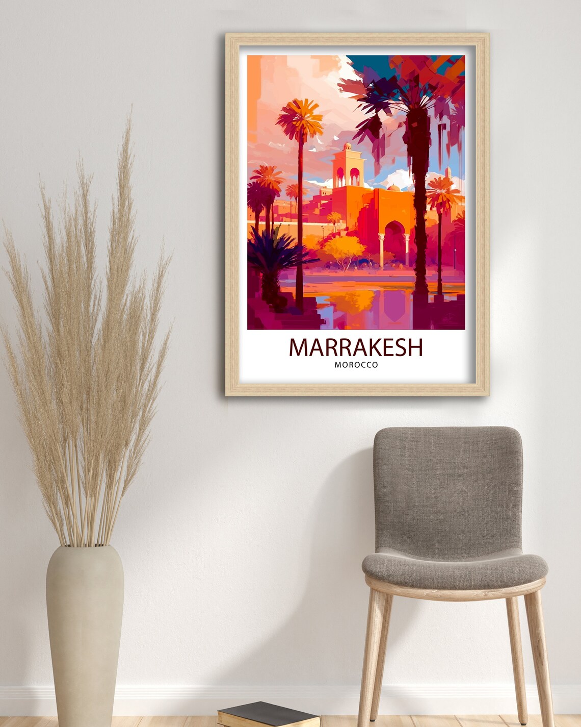 Marrakesh Morocco Travel Poster, World Cultural Art - Image 3