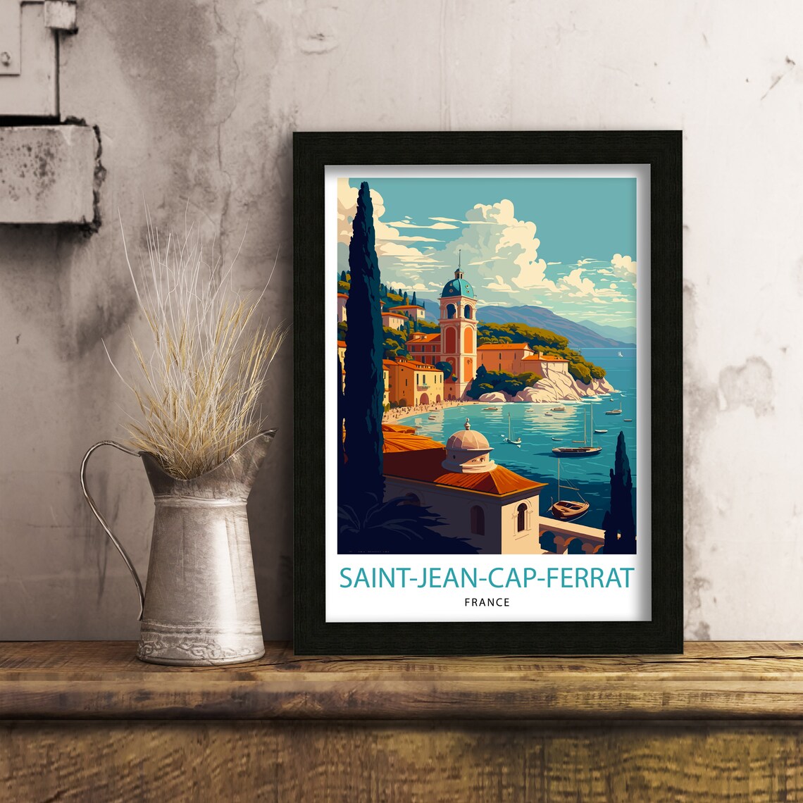Saint Jean Cap Ferrat Travel Poster, French Riviera - Image 3