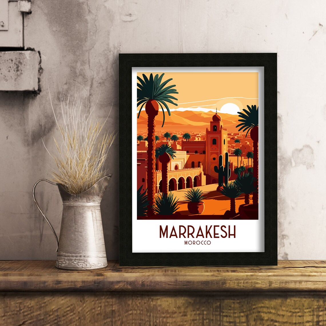 Marrakesh Travel Poster, Morocco Wall Art - Image 3