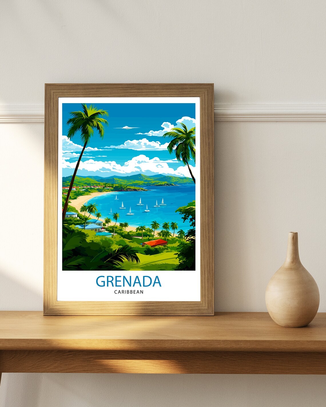 Grenada Caribbean Travel Poster, Wall Decor - Image 2