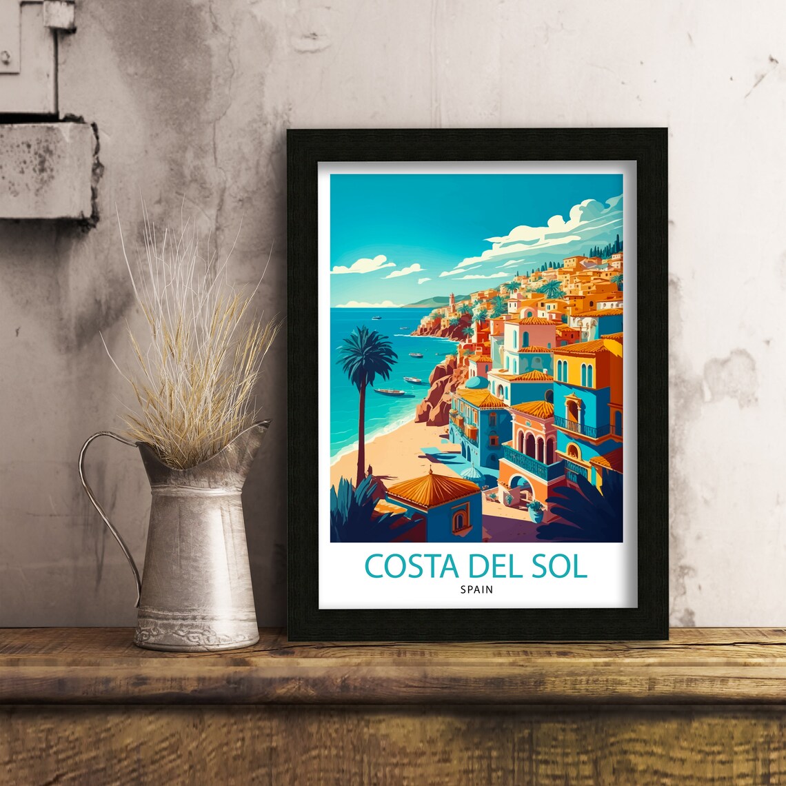 Costa Del Sol Spain Travel Poster, Travel Print - Image 3