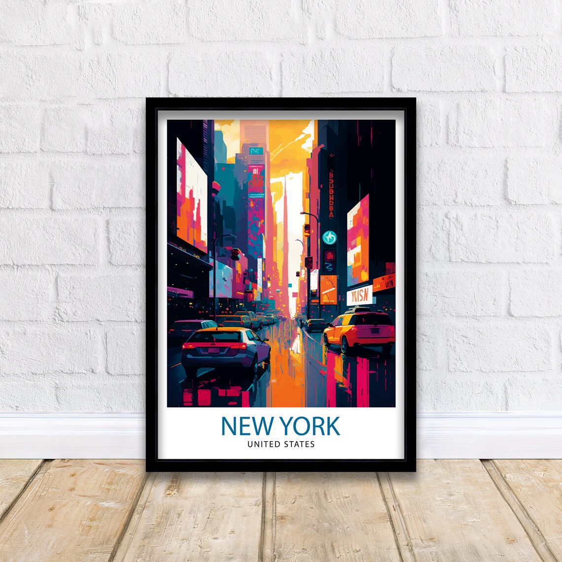 Times Square New York Travel Poster, City Decor - Image 2
