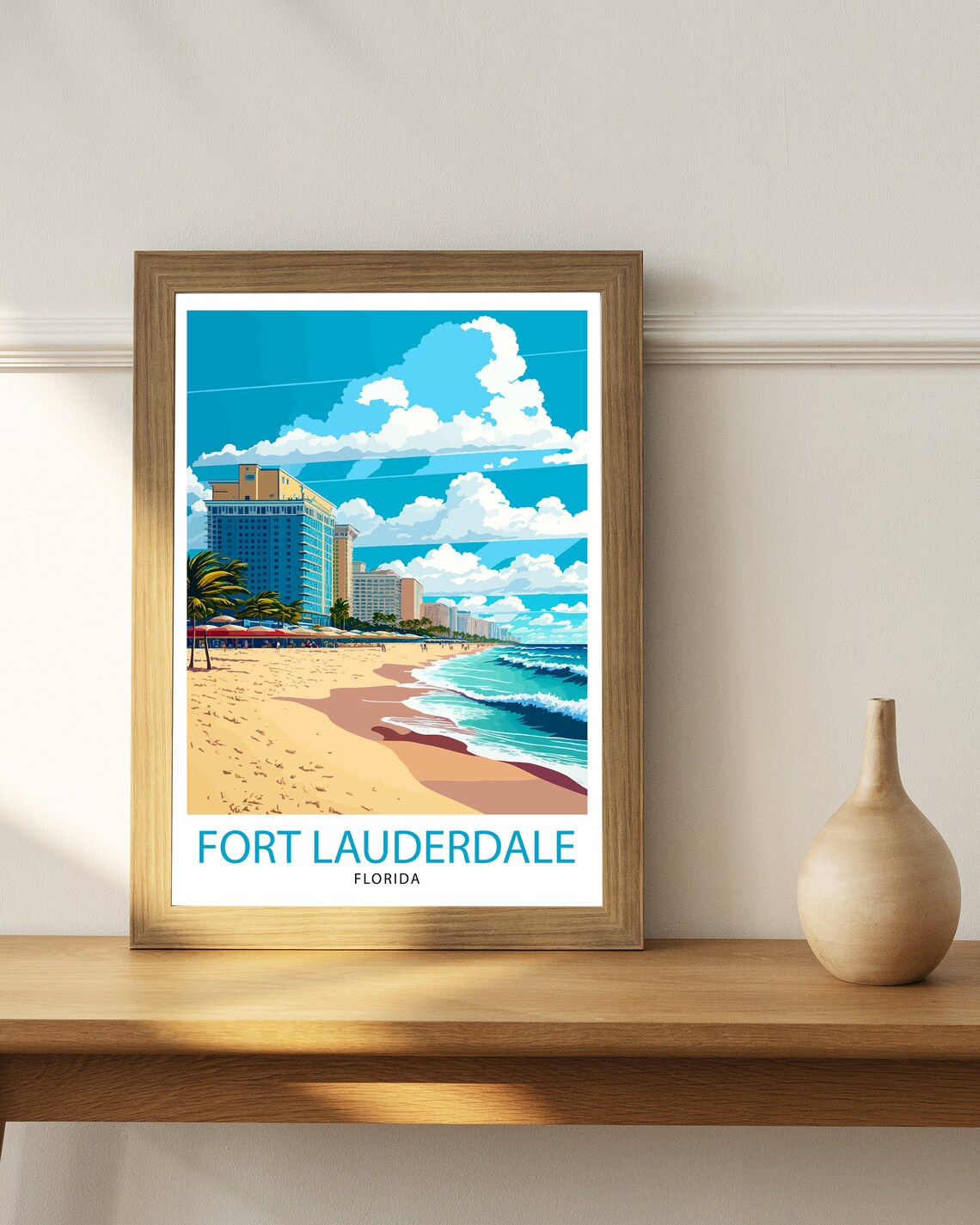 Fort Lauderdale Travel Poster, Florida Beach Decor - Image 2