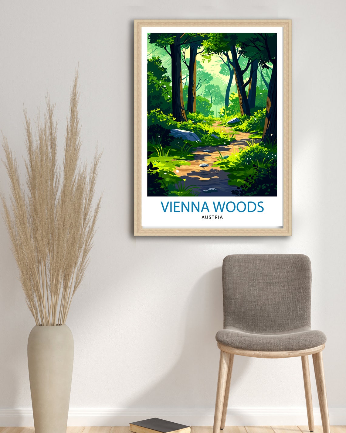 Vienna Woods Austria Forest Path Green Nature Trail Travel Poster - Image 2
