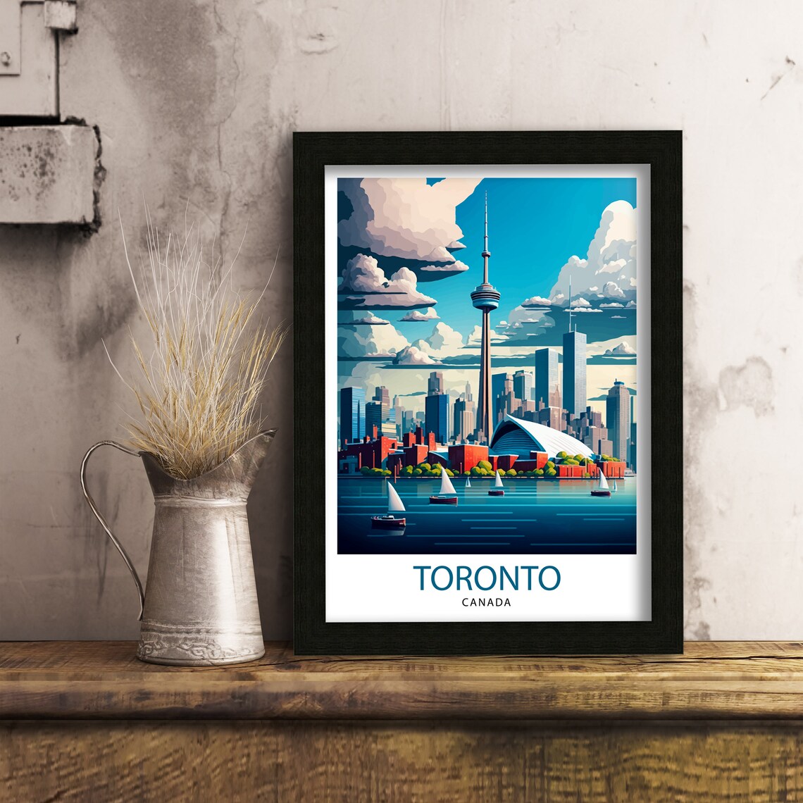 Toronto Canada Travel Poster, Canada Illustration - Image 3