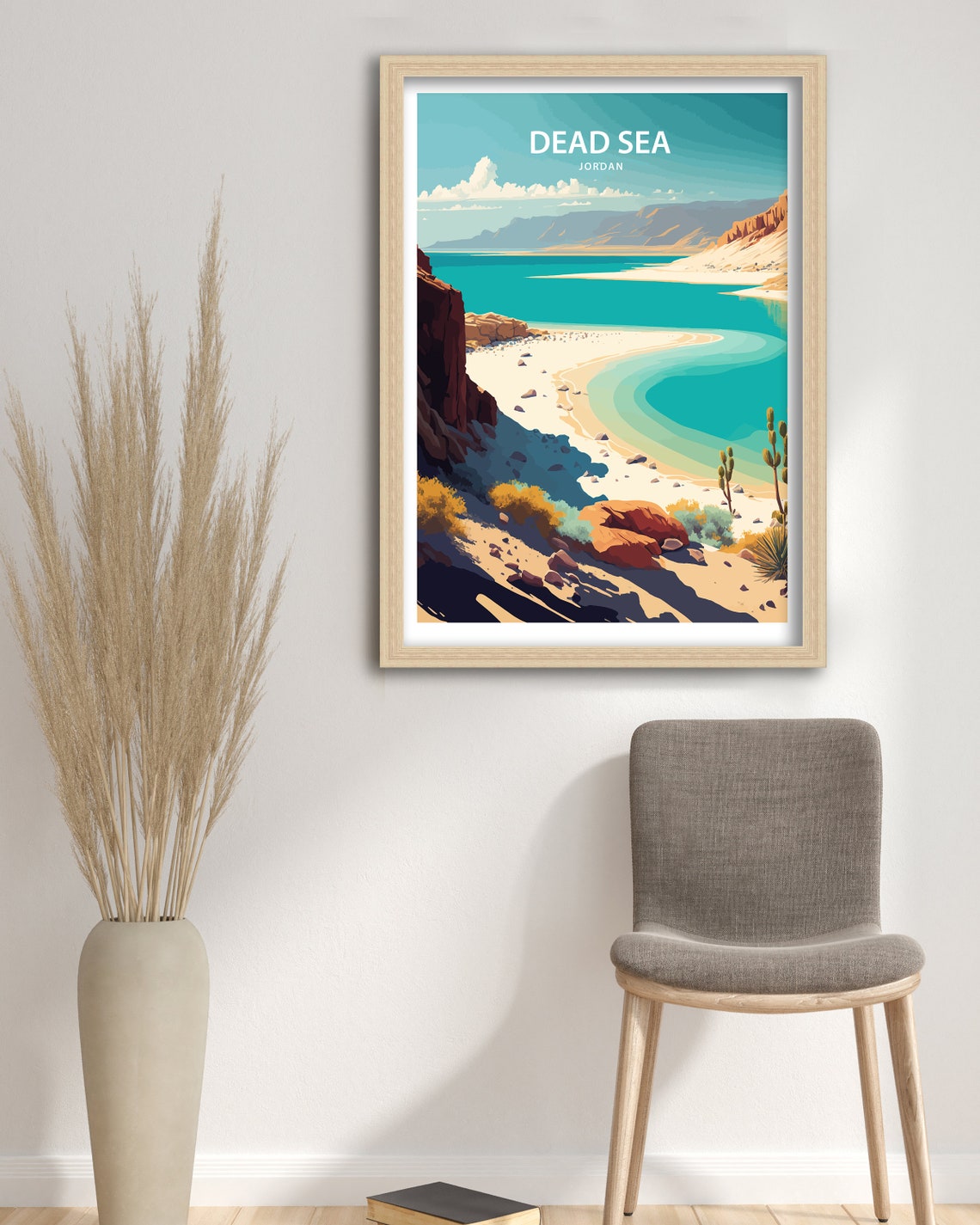 Dead Sea Travel Print Israel Landscape Travel Print Middle East Home Decor The Dead Sea Print The Dead Sea Poster Jordan - Image 3