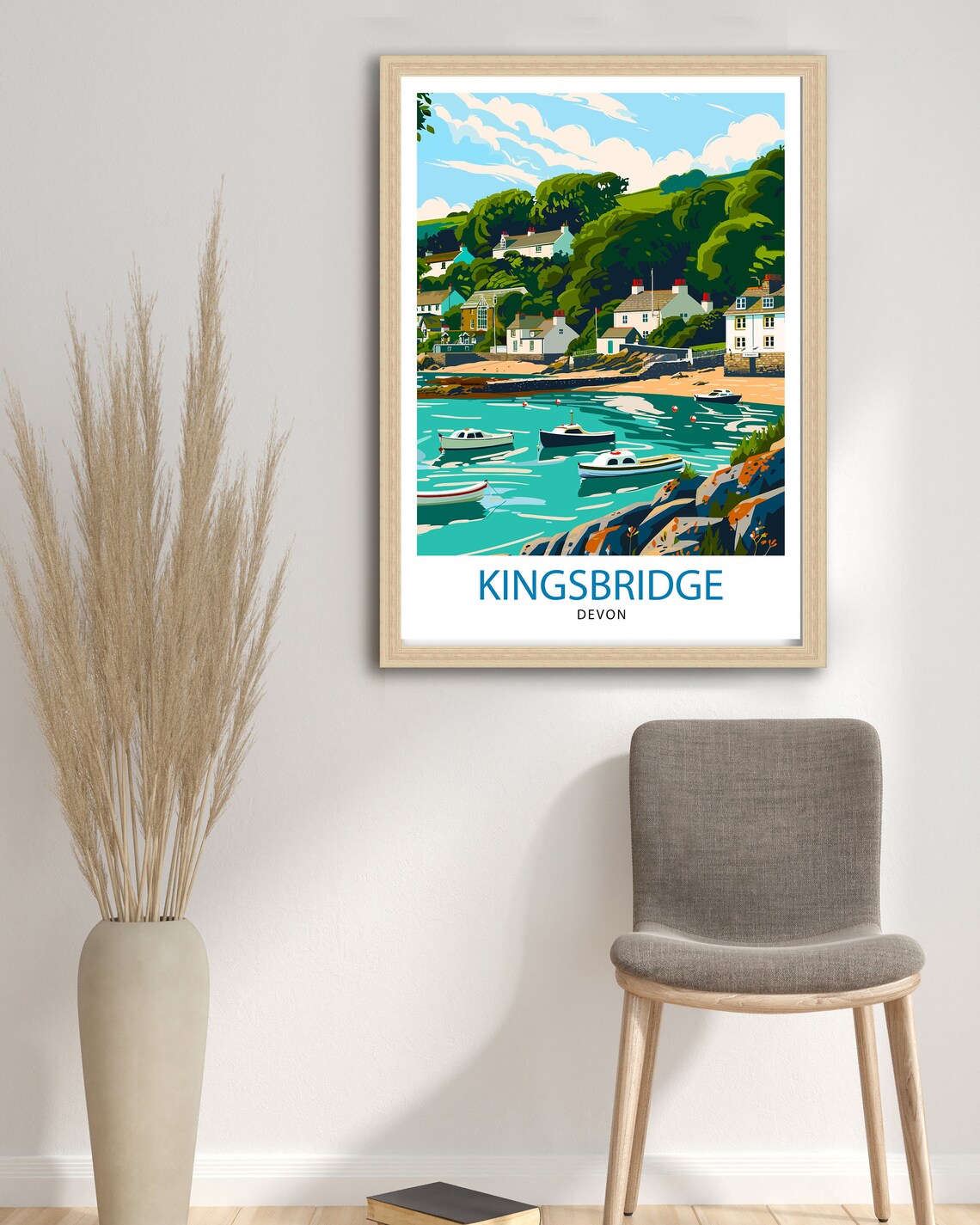 Kingsbridge Devon Travel Poster, Devon Wall Art - Image 2