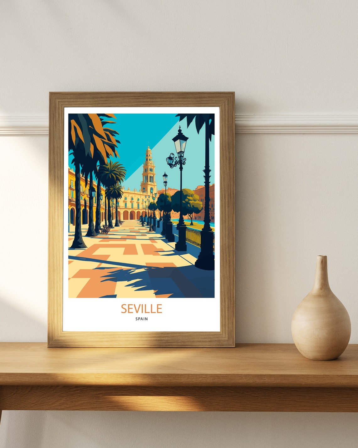 Seville Travel Print Seville Spain Seville Wall Art Seville Seville Poster Spain Wall Art Seville Art Spain Poster - Image 2