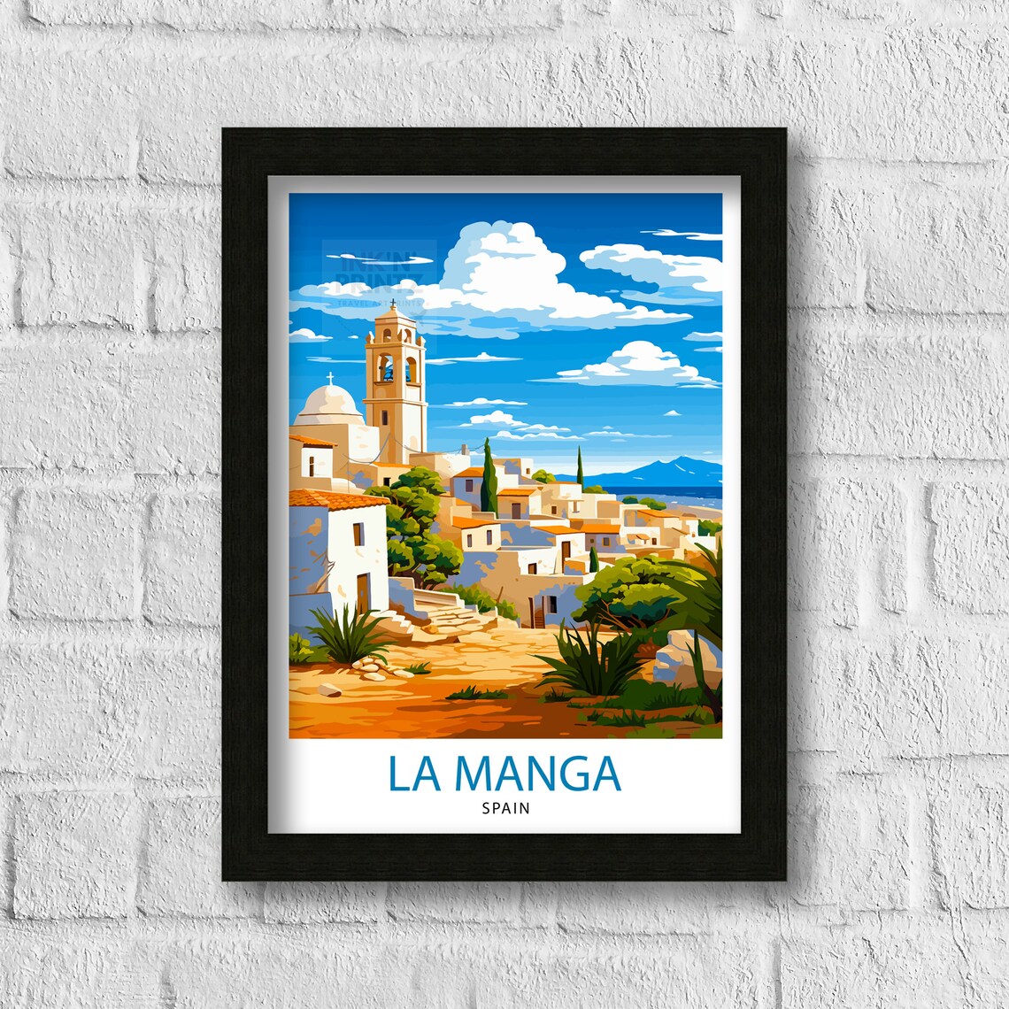 La Manga Spain Travel Poster, Mar Menor Coast - Image 3