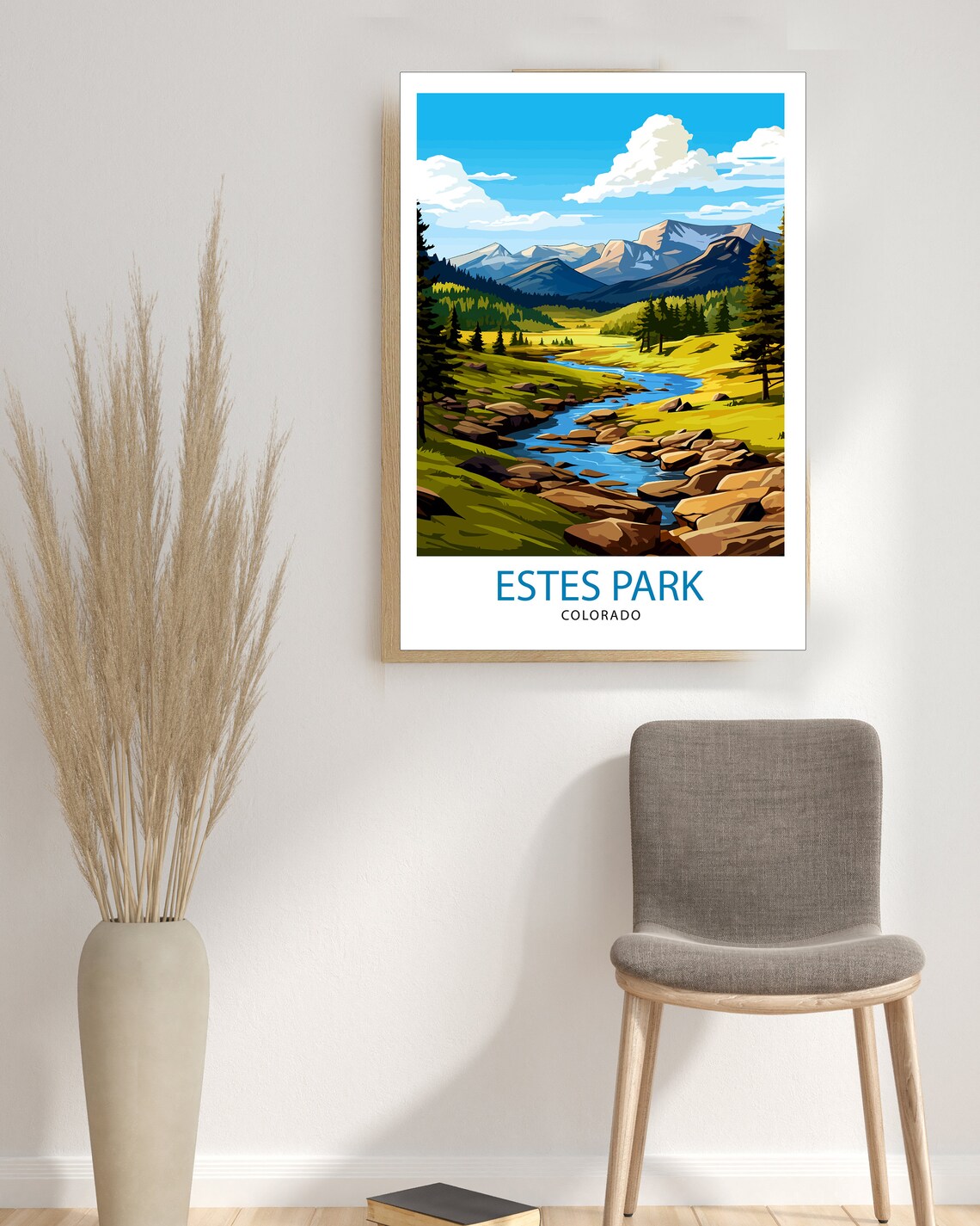 Estes Park Colorado Travel Poster, Rocky Mountain - Image 3