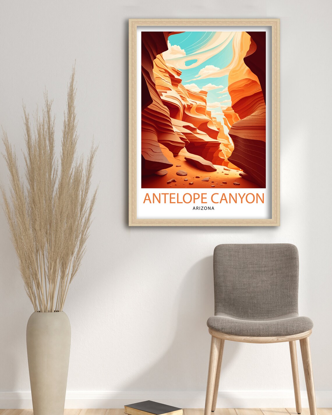 Antelope Canyon Arizona Travel Poster, Wall Art Decor - Image 3