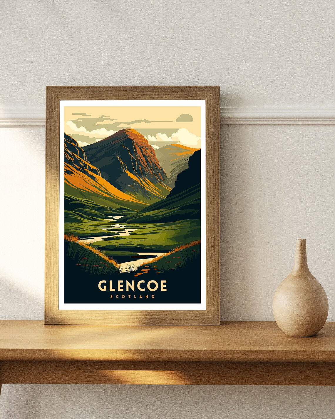 Glencoe Scotland Travel Poster, European Landscape - Image 2
