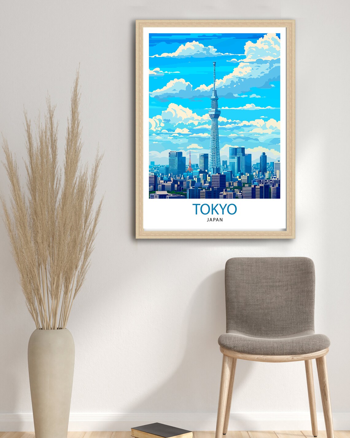 Tokyo Japan Travel Poster, Tokyo Illustration - Image 3