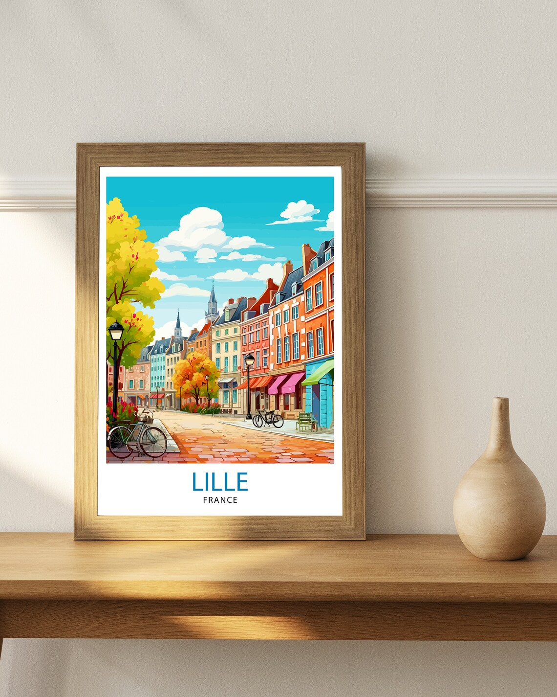 Lille France Vintage Travel Poster, Place Art Print - Image 2