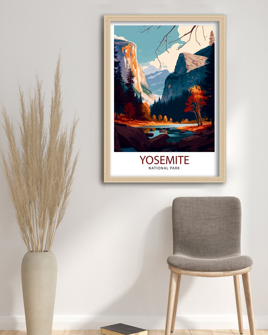 Yosemite National Park Autumn Granite Valley Vintage Travel Poster - Image 3