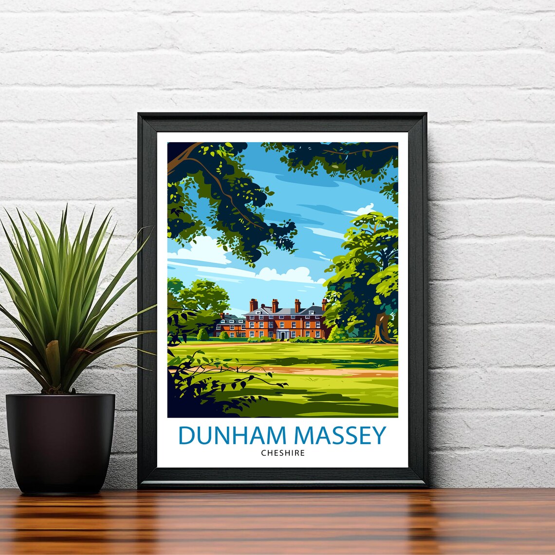 Dunham Massey Cheshire Georgian Stately Manor Parkland Poster - Image 2