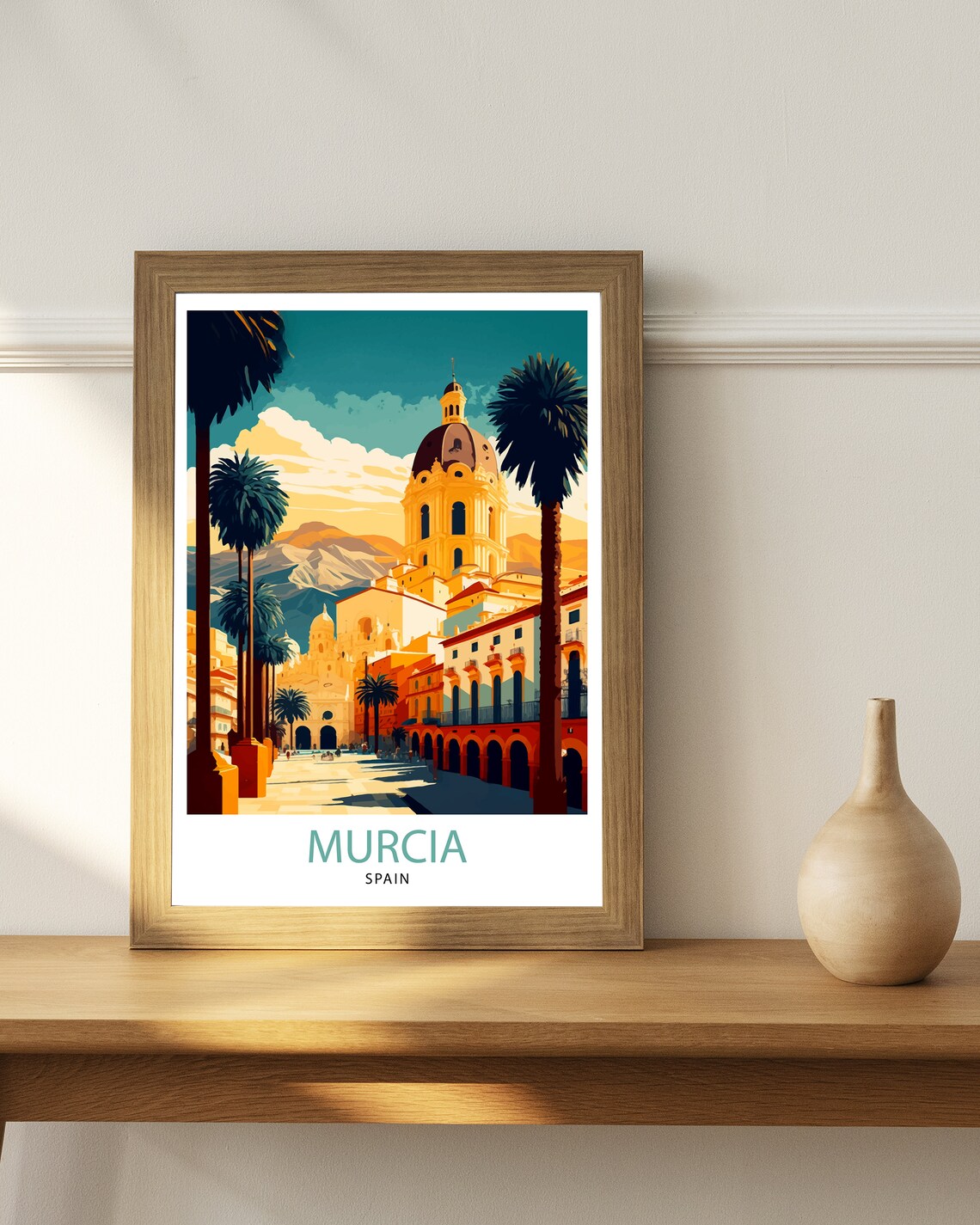 Murcia Spain Travel Poster, Illustration Art Print - Image 2