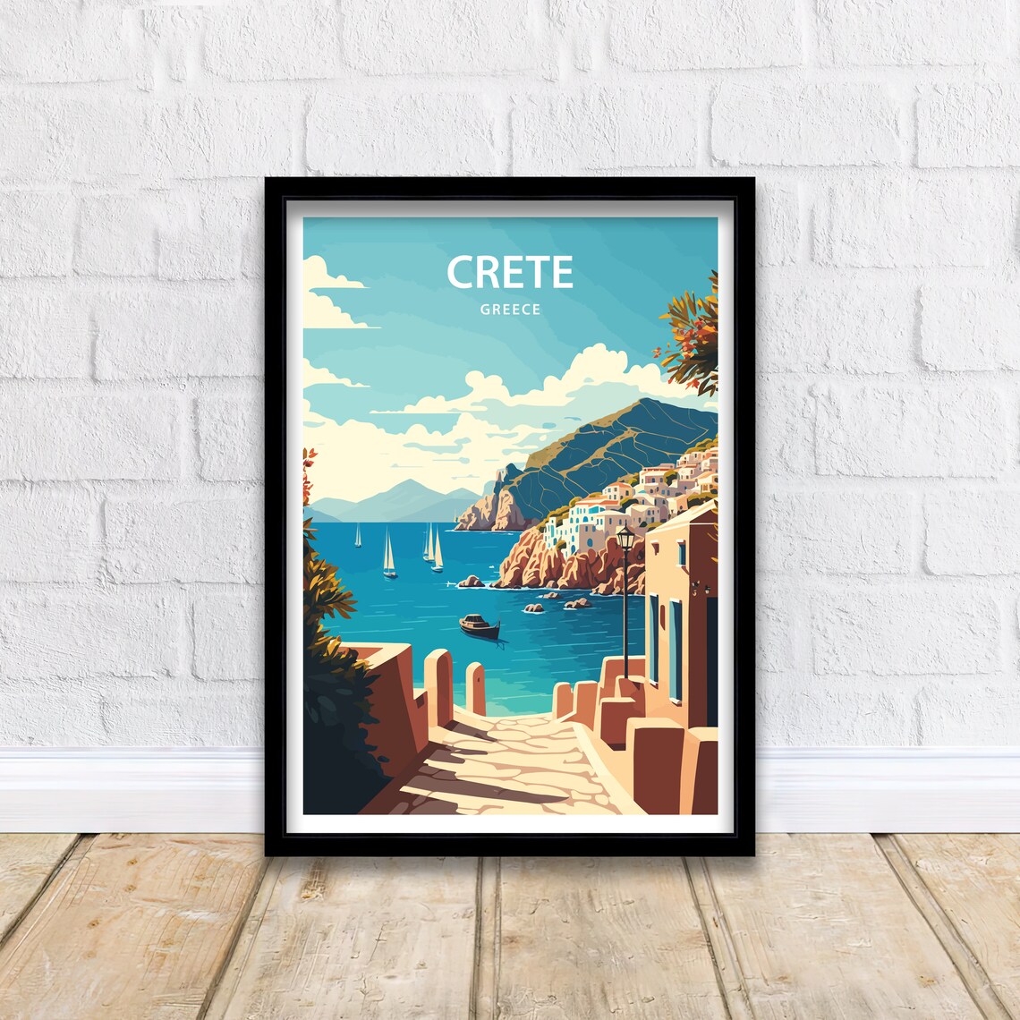 Crete Travel Poster, Greece Art Print - Image 3