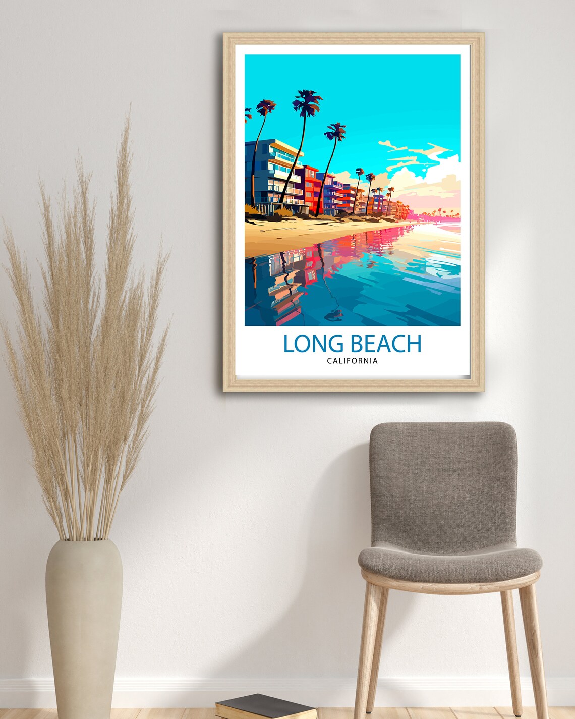 Long Beach CA Travel Poster, California Wall Decor - Image 3