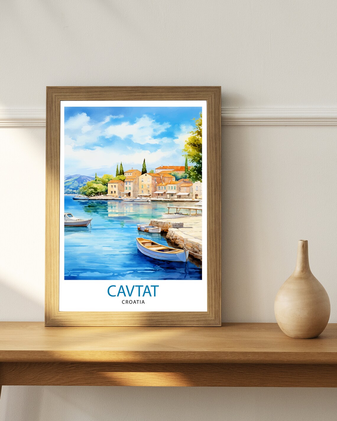 Cavtat Croatia Travel Poster, Europe Wall Decor - Image 3