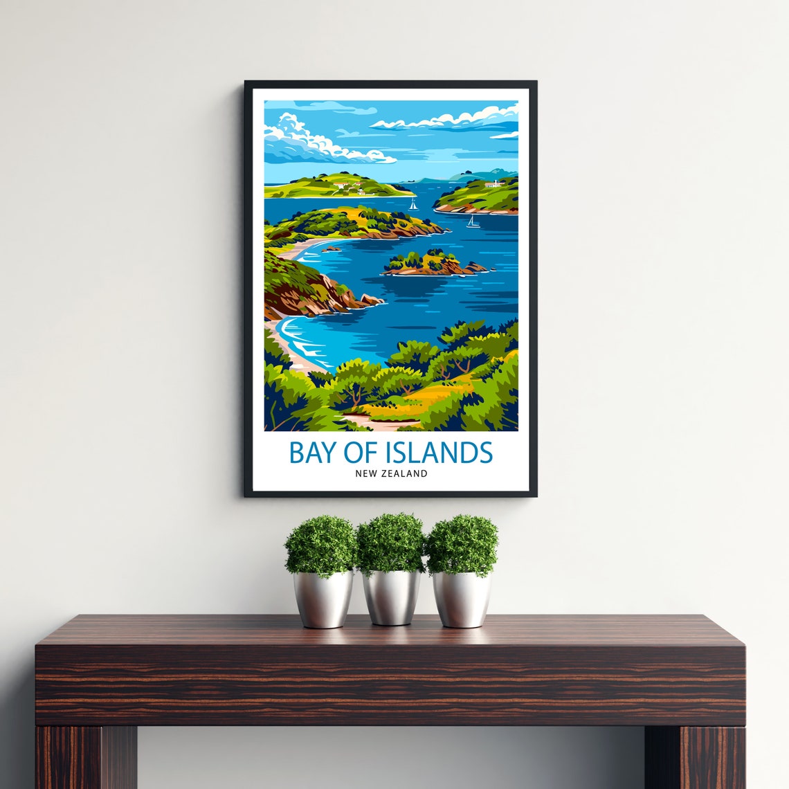 Bay Of Islands New Zealand Travel Print Wall Decor Wall Art Bay Of Islands Wall Hanging Home Dcor Bay Of Islands Gift Art Lovers - Image 3