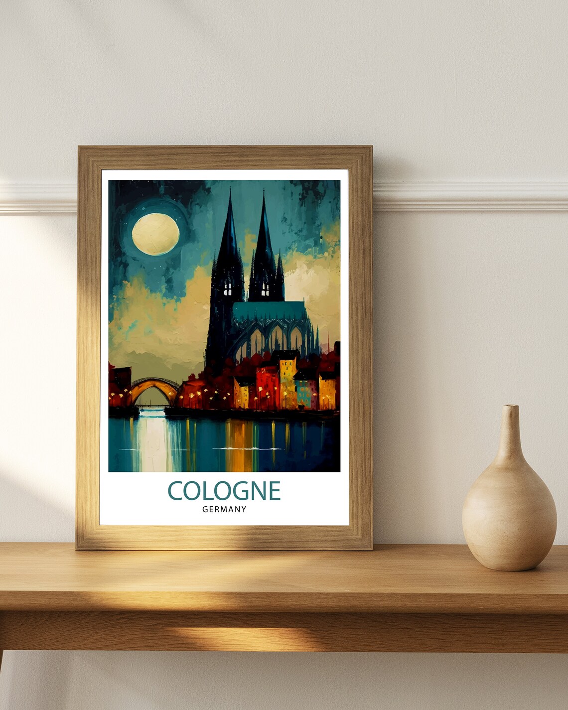 Cologne Germany Travel Poster, Europe Wall Decor - Image 2