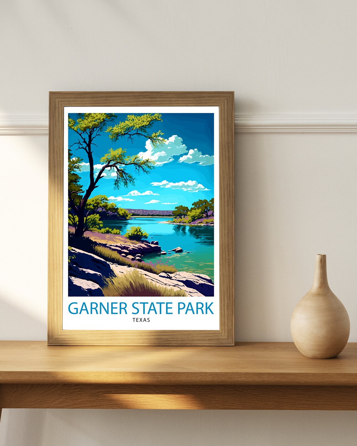 Garner State Park Texas Travel Poster, Home Decor - Image 3
