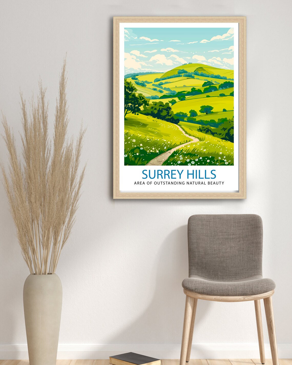 Surrey Hills Travel Poster, England Wall Art - Image 2