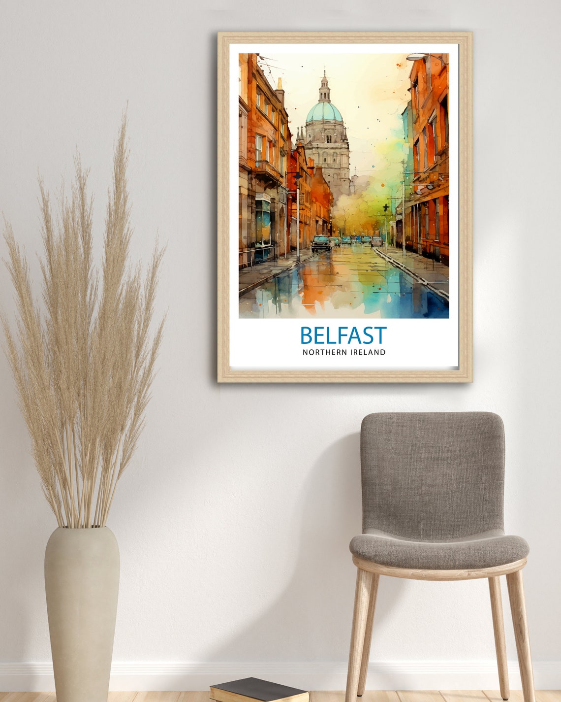 Belfast Home Living Decor Travel Poster - Image 2