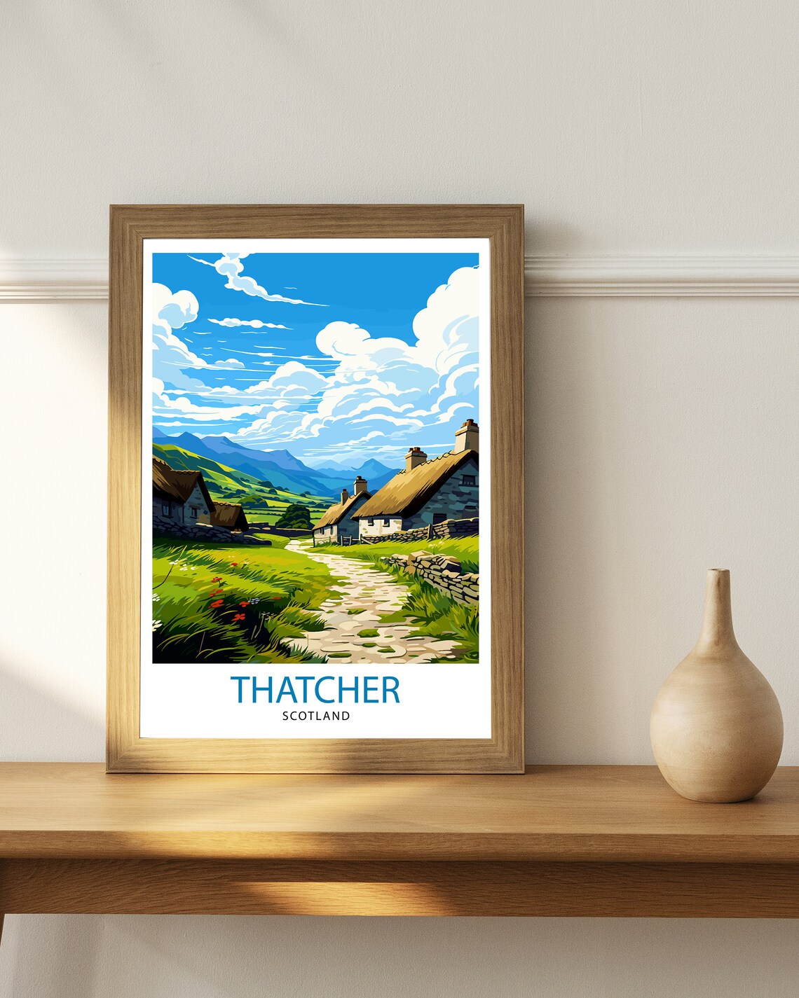 Thatcher Scotland Travel Poster, European Place Print - Image 2