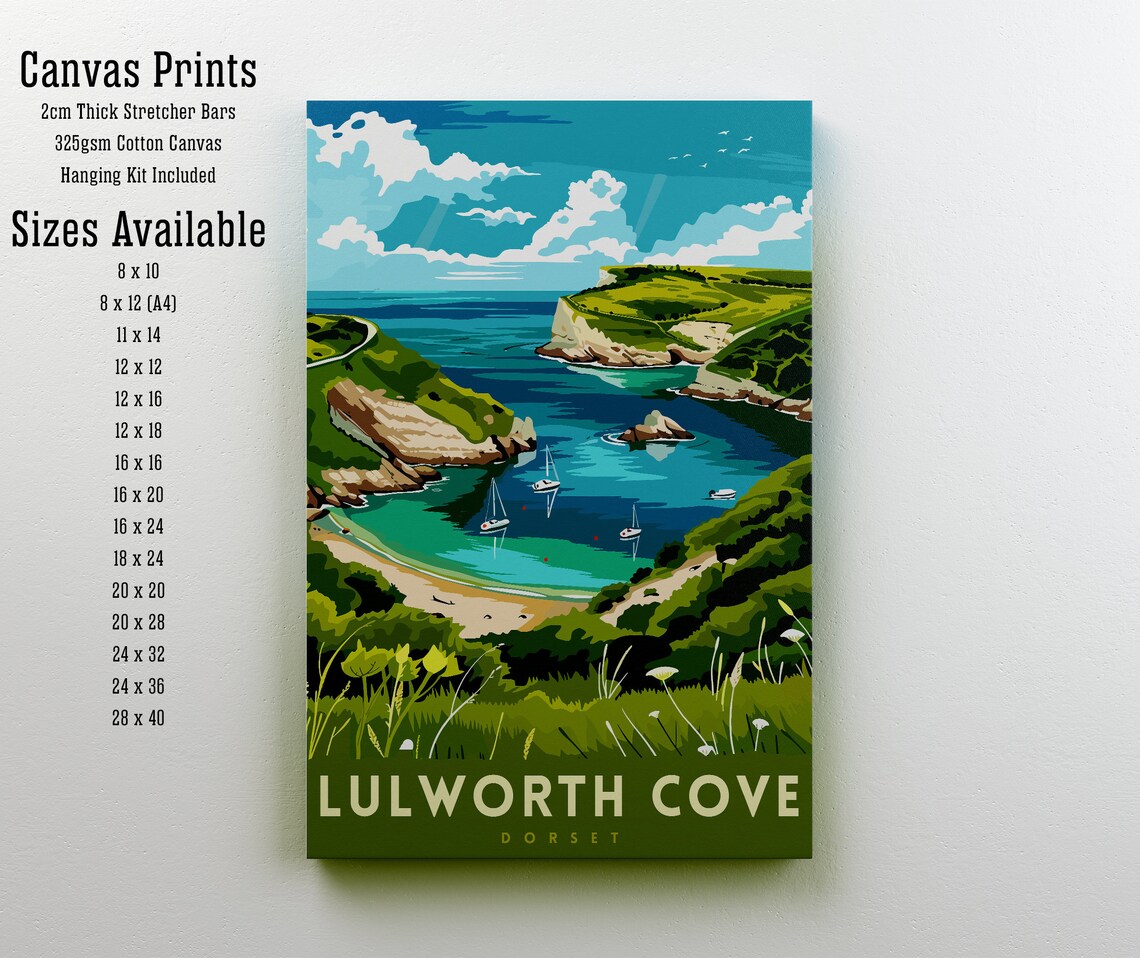 Lulworth Cove Dorset Travel Poster, England View - Image 2