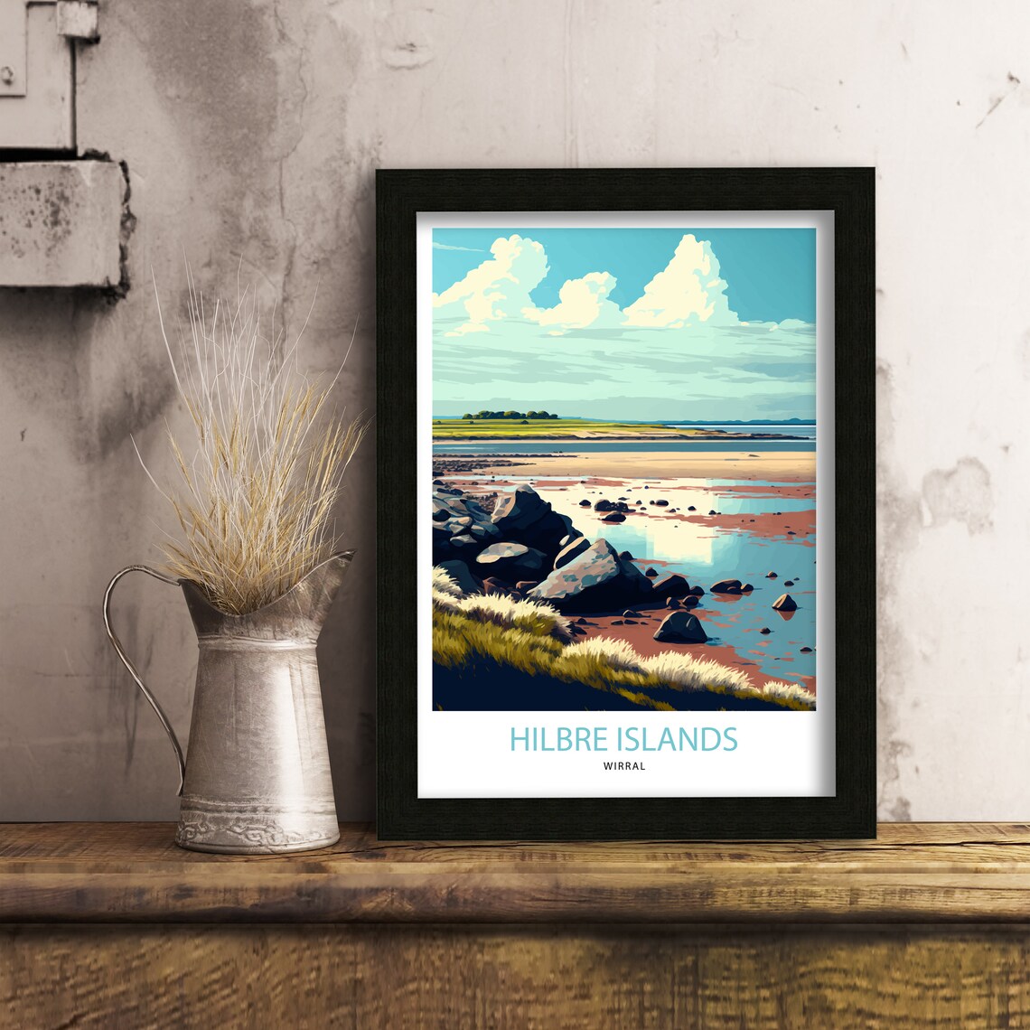Hilbre Islands Travel Poster, Merseyside Liverpool Wirral - Image 3