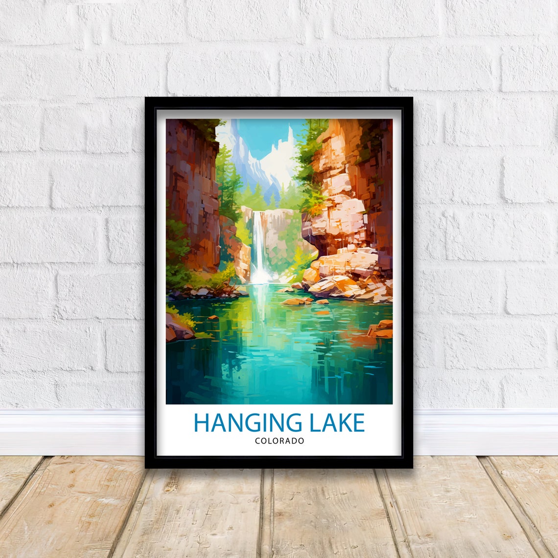 Hanging Lake Colorado Travel Print Colorado Wall Decor Hanging Lake Poster Rocky Mountain Travel Prints Colorado Art Print Hanging Lake - Image 2