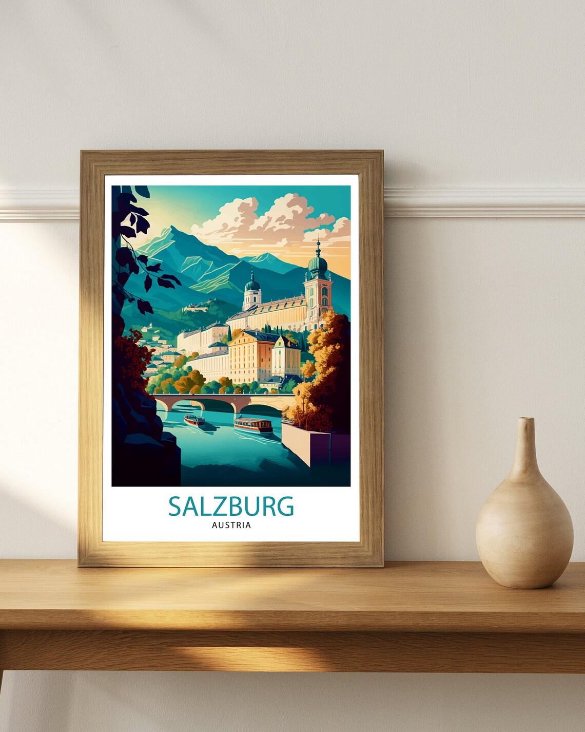 Salzburg Austria Travel Poster, Europe Wall Decor - Image 2