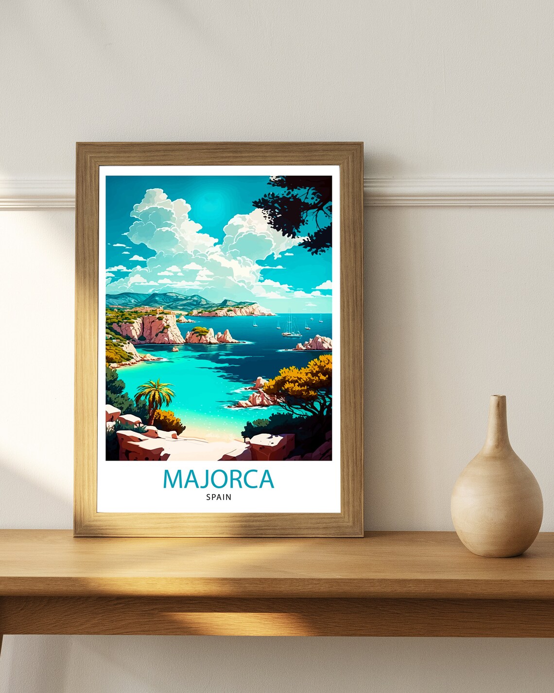 Majorca Spain Travel Poster, Majorca Wall Decor - Image 3