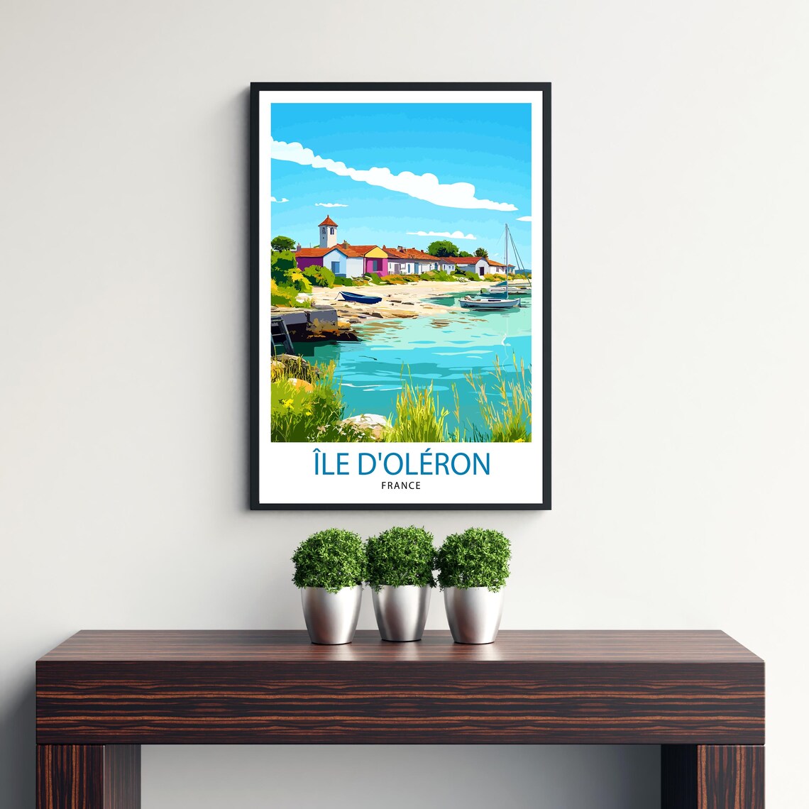 Isle Of Olron France Travel Print Wall Decor Wall Art Olron Coastal Landscape Wall Hanging Home Dcor French Island Gift Art Lovers Beach - Image 3