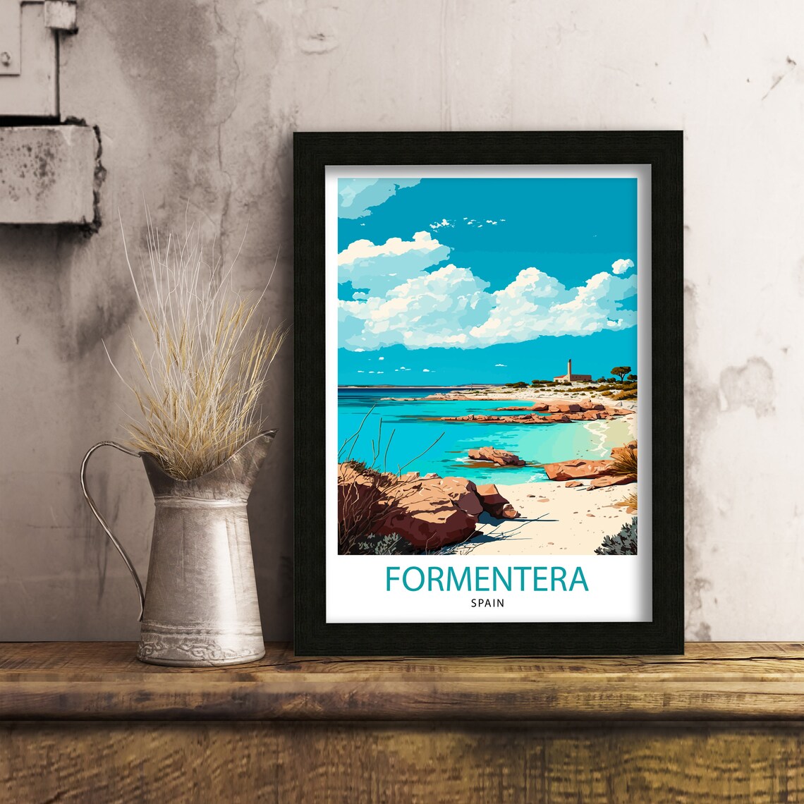 Formentera Travel Poster, Island Home Decor - Image 3