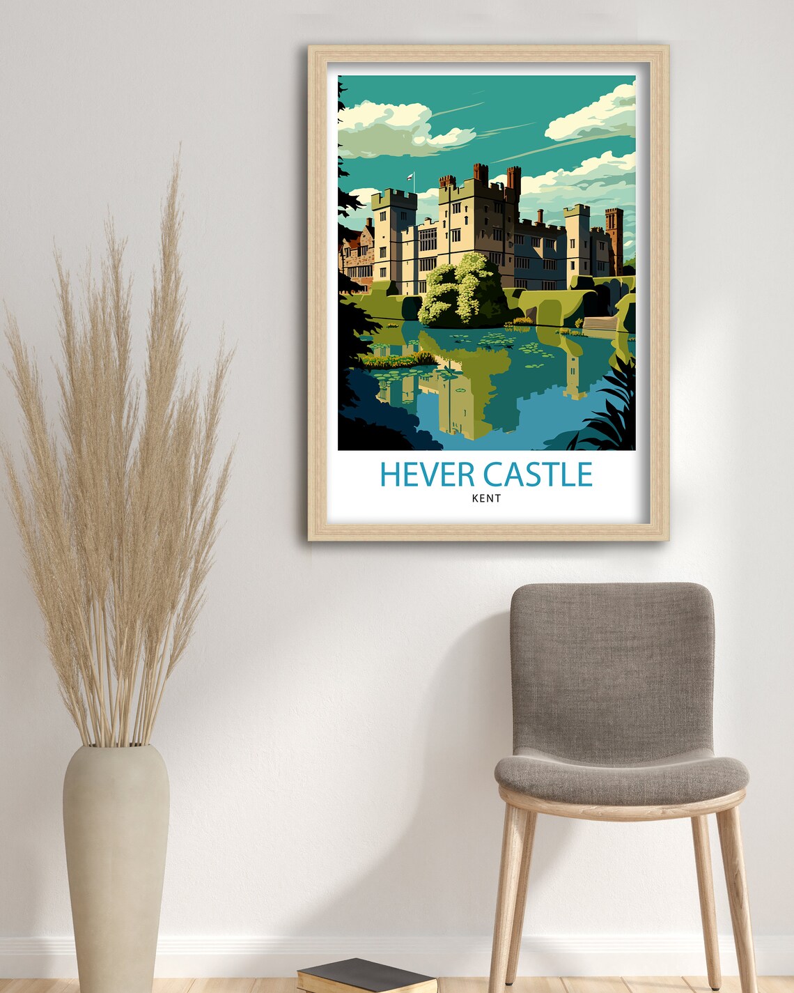 Hever Castle Travel Poster, Home Living Decor - Image 3